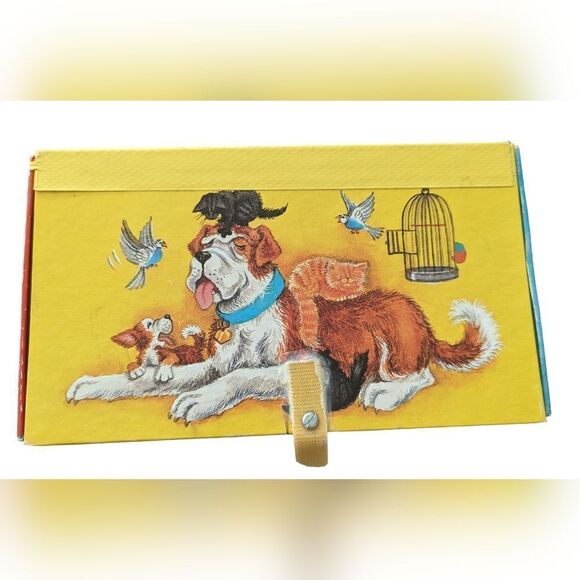 Vintage Pet box pencil box holder cat dog bird - Picture 1 of 11